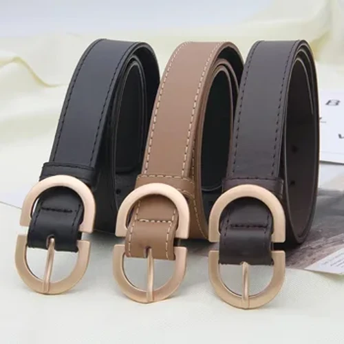 Comprimento 105cm cinto de moda feminina simples fivela de metal cinto para mulheres terno preto jeans acessórios de roupas 3 cores