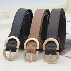 Panjang 105 Cm Sabuk Fashion Wanita Sabuk Gesper Logam Sederhana untuk Wanita Setelan Hitam Aksesoris Pakaian Jeans 3 Warna