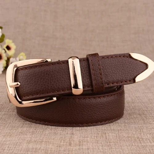 Thời Trang Nữ Da Thật Chính Hãng Da Thắt Lưng Khóa Vàng Cao Cấp Phù Hợp Nhất Đầm Jeans Thắt Lưng Cho Nữ