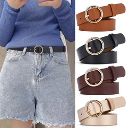 Kadın Kemer Moda Yuvarlak Tokalı Kemer Kot Kargo Pantolon Etek Ince Kemer Yumuşak Pu Kemer Ucuz Kemer Yeni