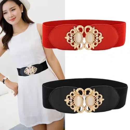 Emakumeen gerrialde elastikoa Gerri zabaleko gerriko dotorea Cinch Girdle soinekoa jertsea Berokia Arropa osagarriak 65 * 6cm