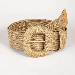 Hàn Quốc Retro Xuân Hè Dây Mới Handmade Dệt Kim Khóa Dây Co Giãn PP Dây Phù Hợp Với Đầm Nhỏ Tươi Phong Cách Ngọt Ngào