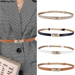 Ceinture fine en PU pour femmes, accessoires décontractés à la mode, Design de luxe, Corset coréen, boucle en métal réglable