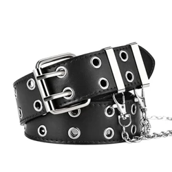 Modako aleaziozko emakumezko gerrikoak luxuzko katea benetako larrurako estilo berriko pin-beila bakeroak apaingarriak emakumezko apaingarri retro punk