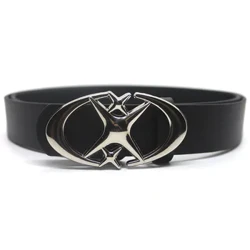 Vintage Mannen Vrouwen Punk Cross Ster Gesp Riem Ontwerp Metalen Gothic Y2k Riem Pu Lederen Tailleband Jeans Broek Decoratieve Riem