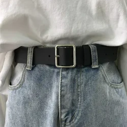 2023 Aýallaryň guşak ýumşak Pu deri guşak meýdançasy çeňňek çeňňek jeans gara guşak çik lýuks marka ajaýyp üzüm gaýyş aýal