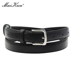 MaiKun Nữ Skinny Dây Da Màu Khóa Pin Đơn Giản Kích Thước Nhỏ Phù Hợp Với Phong Cách Doanh Nhân Eo