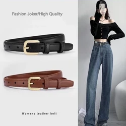 Kemer bayanlar moda yüz kot kemer ile kadın basit Kore versiyonu üst düzey gelgit duygusu ins rüzgar pantolon kemeri siyah