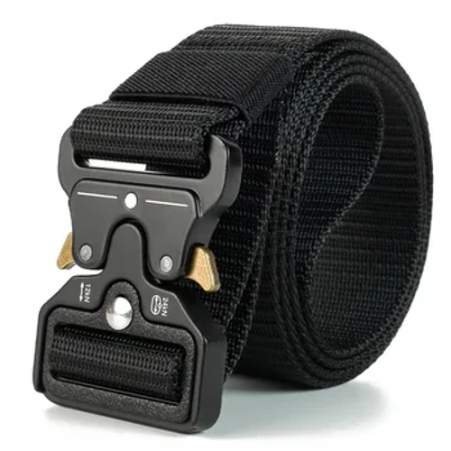 Tactische riem Quick Release Outdoor militaire riem Zacht echt nylon Sportaccessoires Heren en dames Zwarte riem