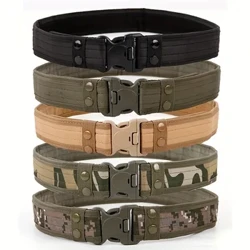 Outdoor camouflage tactische riem militaire Oxford stoffen riem bergbeklimmen riem brede plastic gesp militaire taille riem werkriem