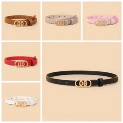 ʻO nā wahine kiʻekiʻe kiʻekiʻe hoʻolālā 3 loop buckle PU ʻili ʻili lahilahi kāʻei me nā kāʻei kaikamahine maʻamau
