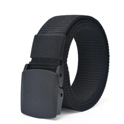 Khóa Nhựa Nylon Vải Thắt Lưng Nam Nữ Công Việc Ngoài Trời, rộng 1.5 Inch Kim Loại Không Chiến Thuật Quân Sự Dây Thắt Lưng Thân Thiện Với Sân Bay
