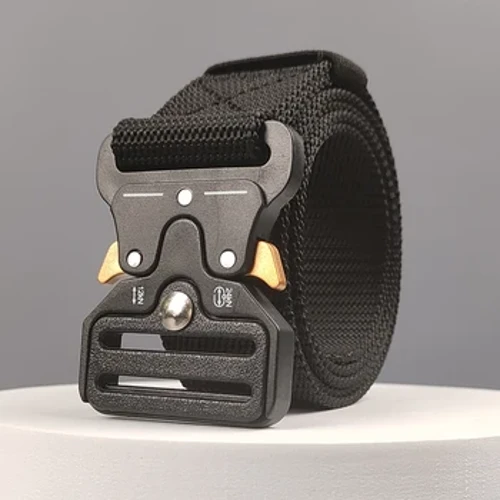 Cinturón para hombre, tácticas de caza al aire libre, supervivencia en combate multifuncional, cinturón con hebilla de serpiente Hyniron de alta calidad, lujo masculino
