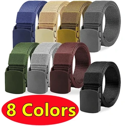 8 Màu Sắc Nam Thắt Lưng Nữ Quân Sự Nylon Có Thể Điều Chỉnh Dây Du Lịch Ngoài Trời Chiến Thuật Dây Lưng Có Khóa Nhựa Cho Quần 120 Cm