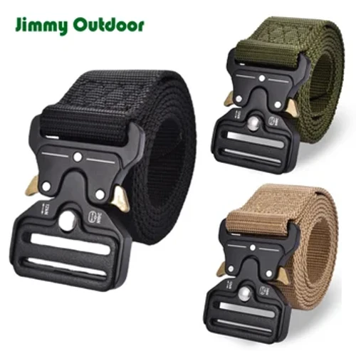 Outdoor Quick Buckle Taktesch Gürtel Militär Multifunktionell Gürtel Juegd Wandersport Accessoiren Männer a Frae Schwaarze Gürtel