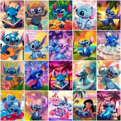 Disney diamante bordado dos desenhos animados 5d diy pintura diamante lilo e ponto mosaico completo natureza paisagem pôr do sol presente para crianças