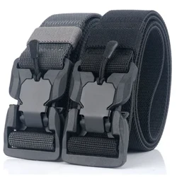 Nytt belte for menn utendørs jakt svart militær taktisk hurtigutløser magnetisk spenne multifunksjon canvas nylon midje belter stropp