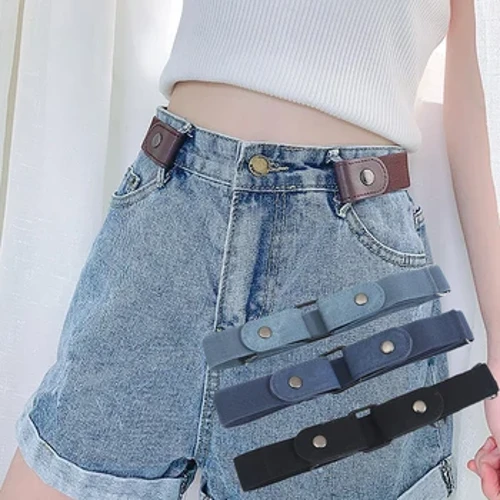 Spændefri taljebælte til jeans Bukser uden spænde stretch Elastisk taljebælte til kvinder Mænd uden besvær bælte