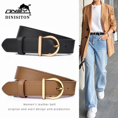 DINISITON Thắt Lưng Nữ Da Thật Chính Hãng Da Nữ Mỏng Thắt Lưng Thời Trang Cao Cấp Thương Hiệu Chất Lượng Cao Quần Jean Nữ Áo Gió Dây Thắt Lưng