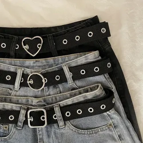 Bælte Kvinders Nye Bælte Alsidigt dekorativt lærred Jeans Stof Damebælte