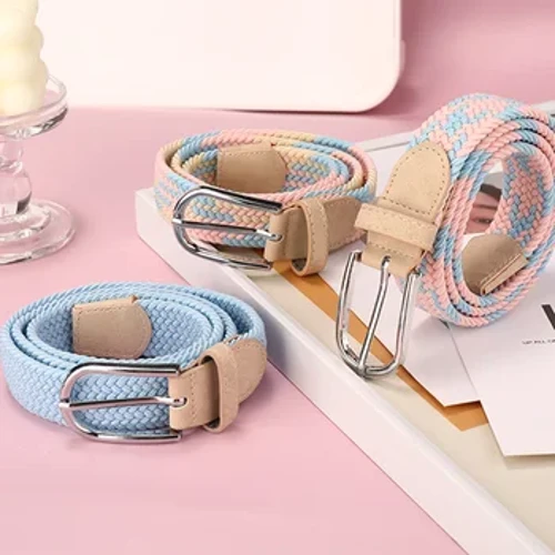 sabuk tanpa meninju wanita ratus sing cocog karo jins elastis elastis pin gesper mahasiswa malas sabuk kain sabuk dikepang kanvas