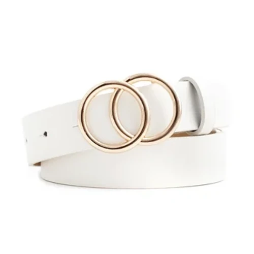 2024 Nieuwe dubbele lusgesp Design riem Casual jeansjurk Dames lederen zwartbruine verstelbare riem