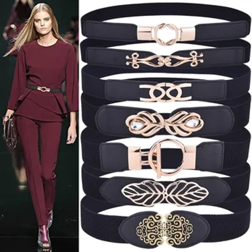 Ceinture fine pour femmes, pour robes, ceintures élastiques à la mode pour dames, ceinture cintrée