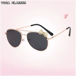 Lunettes de soleil mignonnes pour enfants, monture métallique, à la mode pour filles, lunettes de cyclisme en plein air, lunettes de fête, fournitures de photographie