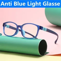 Kính Chống Ánh Sáng Xanh Cho Trẻ Em Bé Trai Bé Gái Silicone Mềm Gọng Bảo Vệ Mắt Kính Mắt Trẻ Em Trò Chơi Máy Tính Kính Mắt