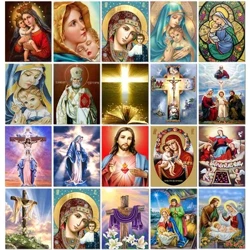 5d pintura diamante religiosa madonna jesus diamante bordado mosaico diy redondo completo ponto cruz rhineons decoração de casa promoção