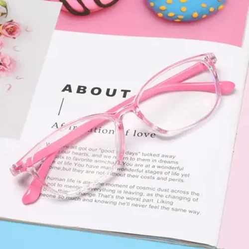 Occhiali per bambini con luce anti-blu Montatura da vista quadrata per bambini Ragazzo per ragazze Occhiali da vista per computer UV antiriflesso con blocco trasparente