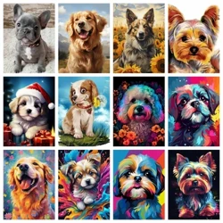 Azqsd pintura diamante kits completos cão animal mosaico decoração para casa strass diy presente bordado venda bordado ponto cruz