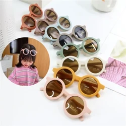 Mới Đáng Yêu Trẻ Em Bé Kính Mát Trẻ Em Kính Chống Nắng Đường Tròn Đánh Bé Trai Bé Gái Kính Mắt Kính Bảo Vệ Phụ Kiện Tóc