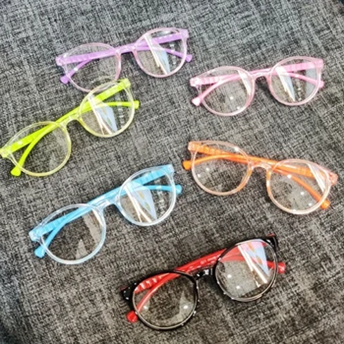 Gafas de ordenador para niños, lentes redondas con filtro de bloqueo de luz azul, gafas para videojuegos con montura de silicona, gafas antirayos azules