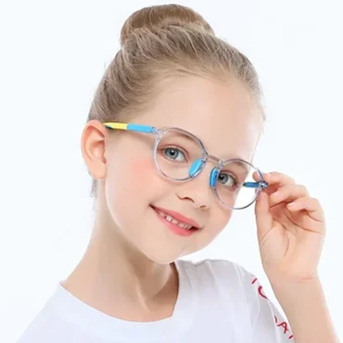 Ama-Anti Blue Light Glasses Ezingane TR90 Round Optical Medical Glasses Frames Izingane Izibuko Zamehlo Zekhompyutha