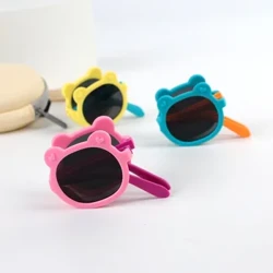 Little Bear Anak Kacamata Sunglasses Kartun Frosted Kuping Cilik Kids Round Frame Kacamata Bayi Sun Kacamata UV Protection Eyewear