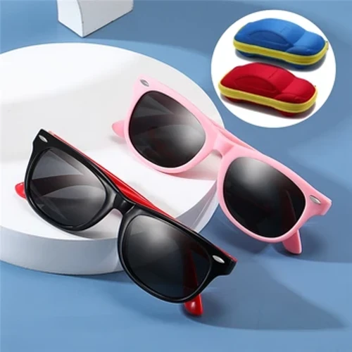 Abafana Bamantombazane Izibuko Zelanga Ikhathuni I-Cute Square Frame Izibuko Zelanga Izingubo zamehlo Izingane Retro Outdoor UV Protection Sun Shades Izibuko zamehlo