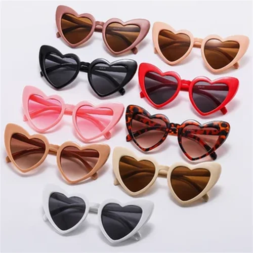 Sluneční brýle Kids Love ve tvaru srdce Vintage Chlapečtí Dívčí sluneční brýle Love Frame Oculos De Sol UV400 Street Beat Baby Girls Glas