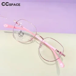 56564 New Fashion Metal Ronn Cat Claw Optesch Brëller Frame fir Kid Anti Blue Light Computer Brëll Myopia Brëller