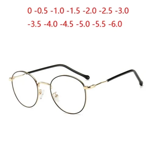 Lunettes de Prescription à lentille asphérique ovale 1.56, pour femmes et hommes, Spectacle optique pour étudiants, lunettes pour myopes 0 -0.5 -0.75 à-6.0