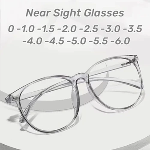 Uhlaka Olusha Olusha Oluluhlaza Oluhlaza okwesibhakabhaka Ukukhanya Okuseduze Nezibuko Zokubona Eziqedile Izibuko Ze-Myopia Zabesifazane Abesilisa I-Optical Prescription Eyewear 0 To -6.0