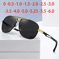 Đôi Dầm Khung Vuông Cận Thị Kính Mát UV Lái Xe Mắt Nam Đơn Thuốc Diop Kính Mắt 0 -0.5 -0.75 Đến -6.0