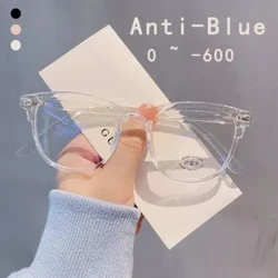 Babaeng Myopia Salamin Anti-asul na Banayad Malinaw na Salamin sa Mata Reseta na Shortsighted Transparent na Salamin sa Computer Gafas De Lectura