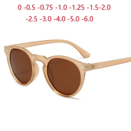 0 -0.5 -0.75 Kuya ku-6 Ilensi Yetiye Eyindilinga Eyi-Polarized Myopia Izibuko zelanga Abesilisa Abesifazane I-Plastic Rivet Frame Minus Degree Kadokotela Izibuko Zelanga