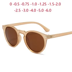 0 -0.5 -0.75 Kuya ku-6 Ilensi Yetiye Eyindilinga Eyi-Polarized Myopia Izibuko zelanga Abesilisa Abesifazane I-Plastic Rivet Frame Minus Degree Kadokotela Izibuko Zelanga