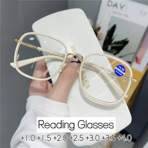 Sbectol Darllen Sgwâr Merched Tuedd Ffasiwn Sbectol Presbyopia ar gyfer Menywod Dynion Presgripsiwn Optegol Farsight Eyeglasses 0 I +4.0