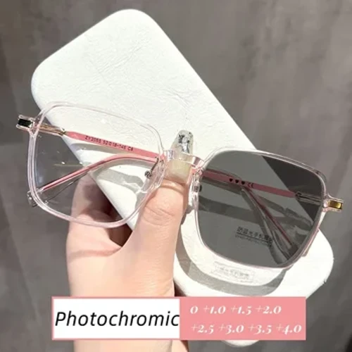 Thông Minh Photochromic Kính Đọc Sách Nữ Retro Hợp Thời Trang Lão Thị Kính Mát 2 Trong 1 Viễn Thị Kính Mắt Diop Đơn Thuốc