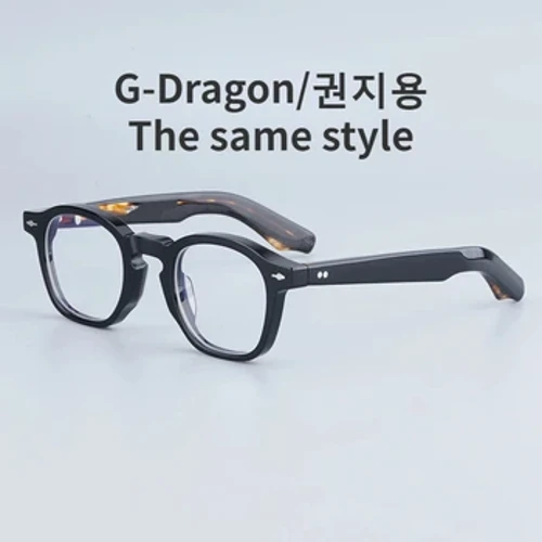Koreýçe 권지용 JMM G-Dragon Retro üzüm poligon meýdançasy asetat çarçuwasy Erkekler estetiki tapawutly aýallar günlük äýnekleri häzirki zaman tehnikasy