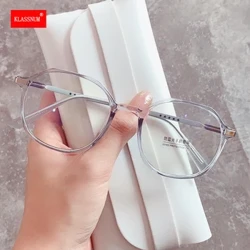 Fashion Anti Blue Light Blocking Eyewear Women Luxury Brand Design Acetate Round Optical Frame Computer Salamin Pambabae Goggles