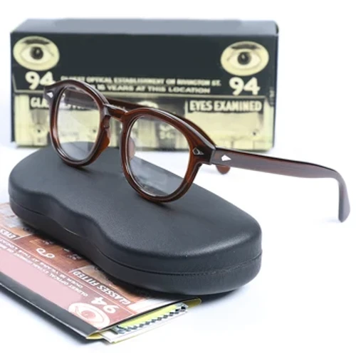 Johnny Depp okulary męskie Lemtosh oprawki do okularów optycznych kobiety luksusowa marka Vintage octan okrągłe oprawki do okularów dla osób z krótkowzrocznością